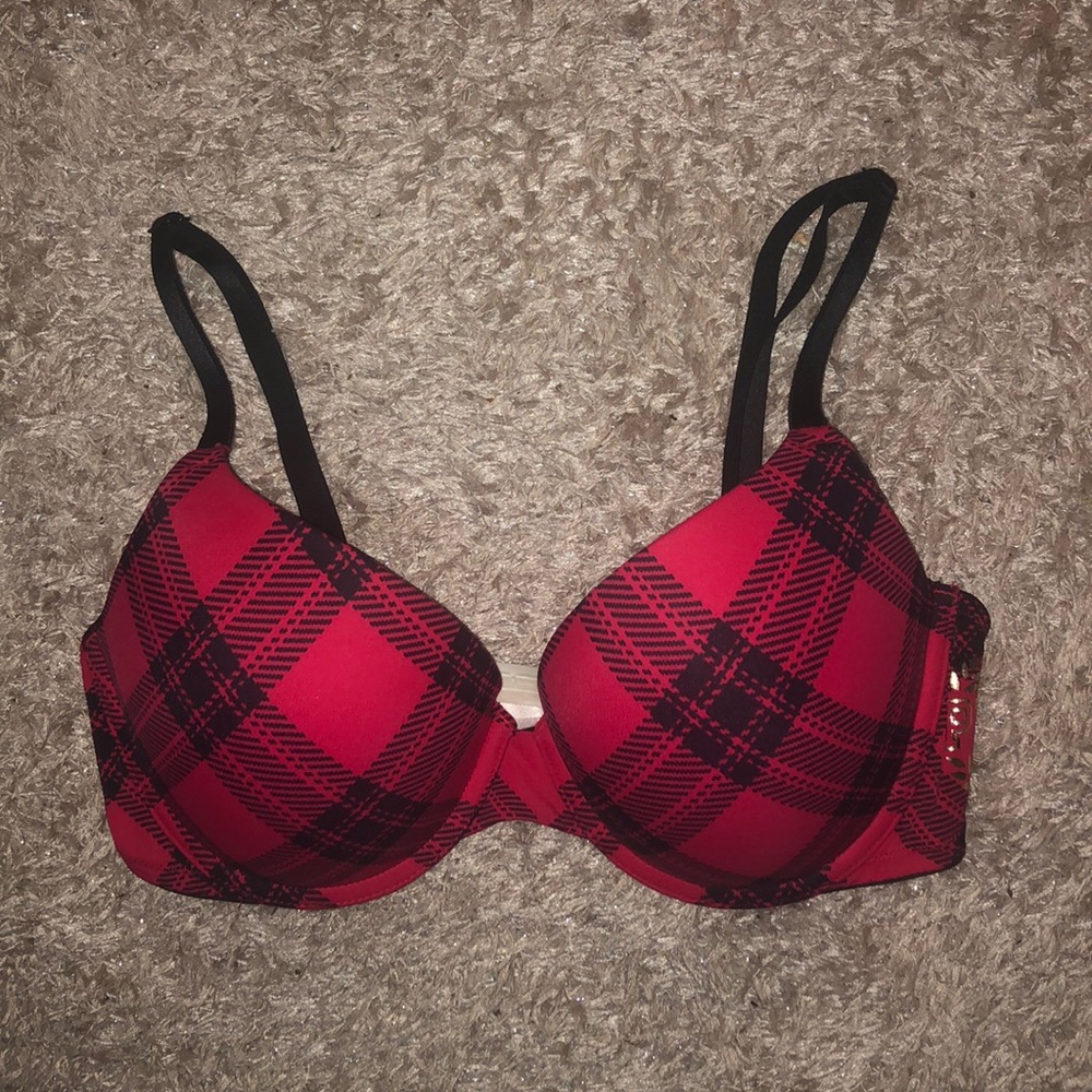Plaid Push Up Bra
